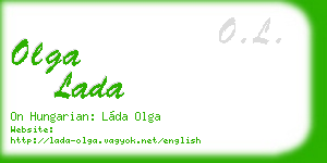 olga lada business card